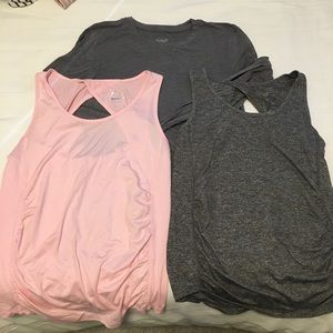 Lot of 3 old navy maternity active tops s and m